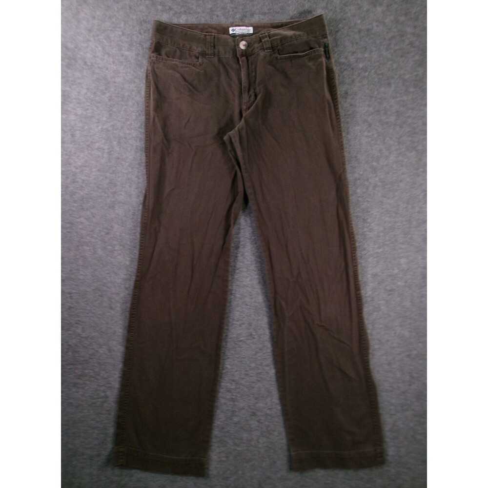 Columbia Pants Women 8 Brown Straight Leg Cotton Regular Casual Everyday Outdoor